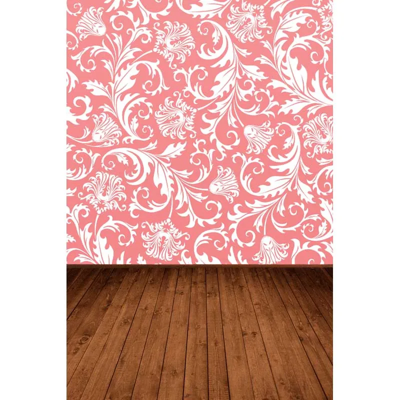 

Photocall background pink damask leaves pattern photography background fabric for photo shoot studio photography backdrops