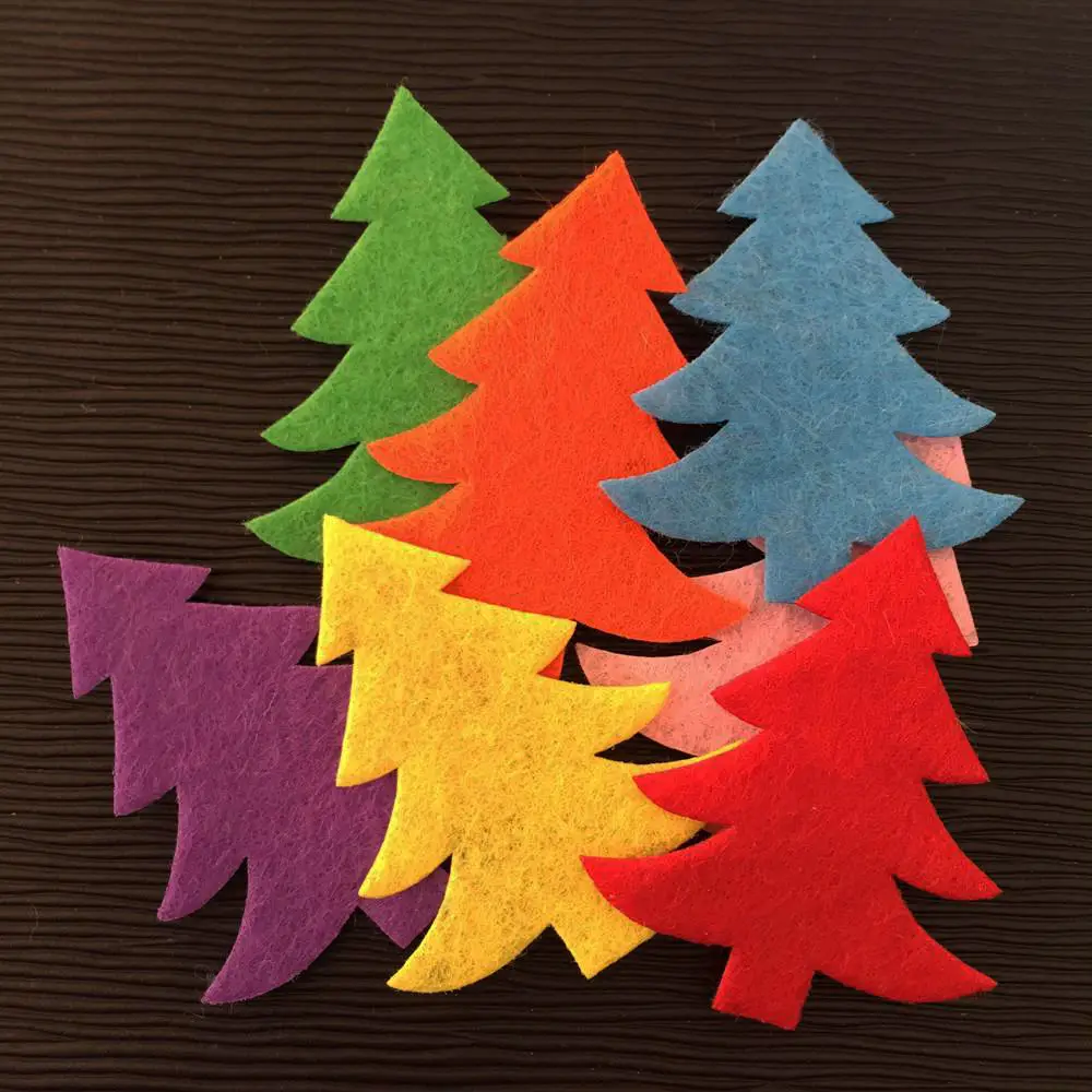 Mixed Padded Christmas Tree Appliques Scrapbooking Craft Making DIY Crafts Supplies 50pcs 32mm*37mm A72A