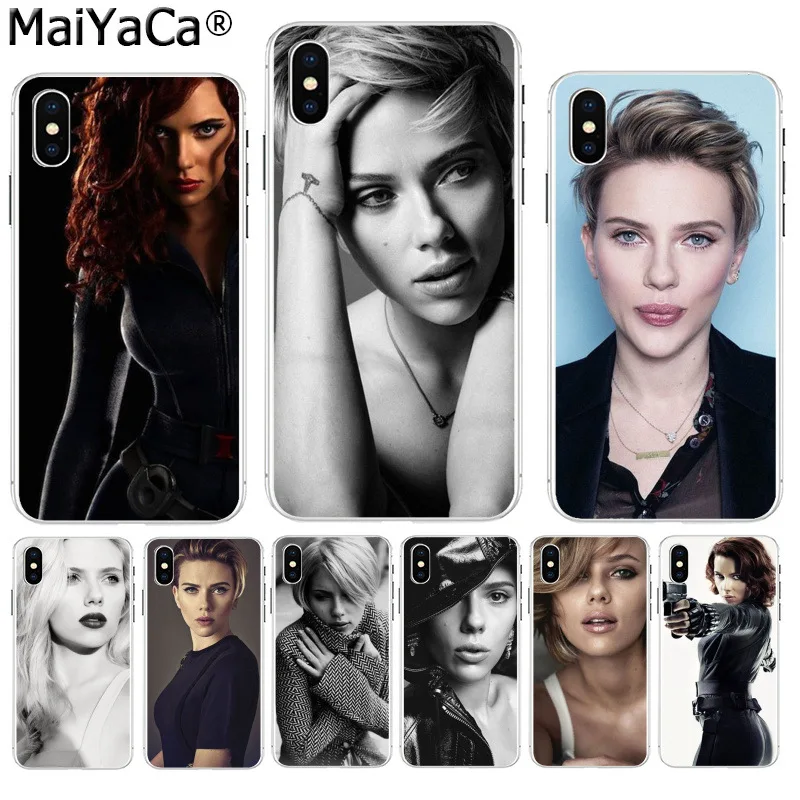Оригинальный чехол MaiYaCa Scarlett Johansson для телефона iPhone 8 7 6 6S Plus X XS max 10 5 5S SE XR Coque