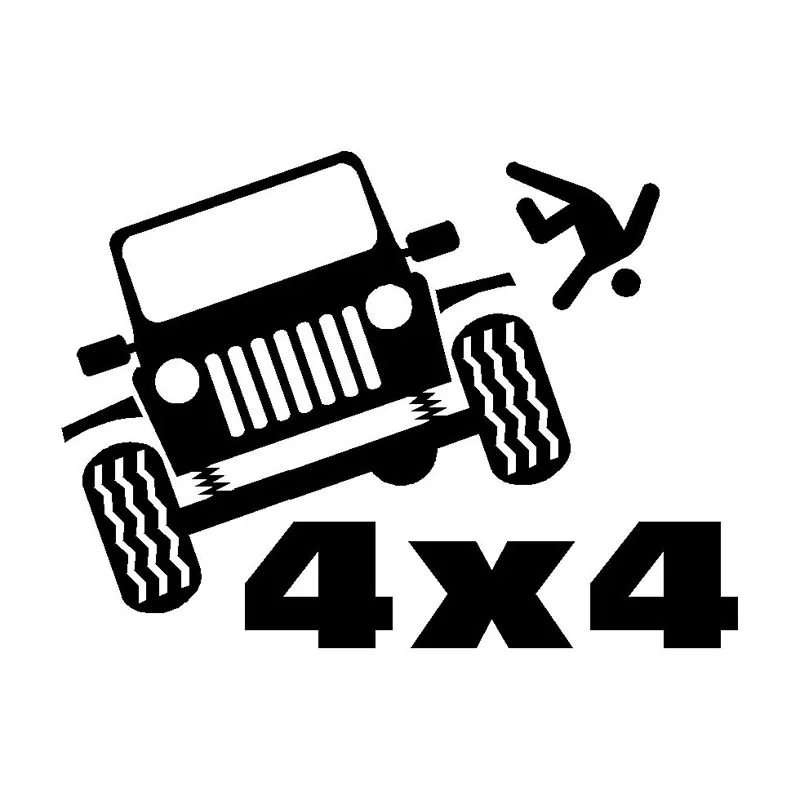 15cm*11cm 4x4 Funny Vinyl Car-styling Decal Black/Silver Motorcycle Car Sticker S6-3603 14cm 9cm fashion x wing star wars funny vinyl car styling decal car stickers black silver s6 3687