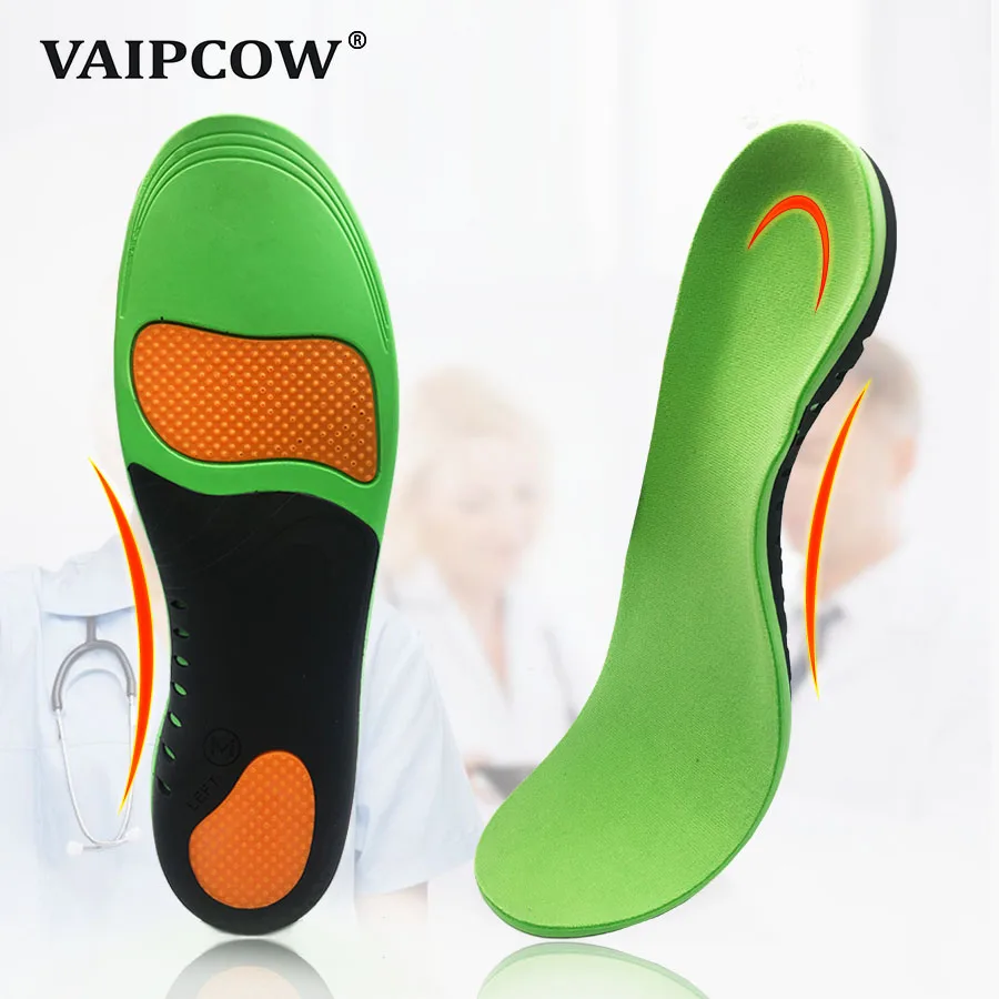 VAIPCOW High Quality EVA Orthotic Insole For Flat Feet Arch Support Orthopedic Shoes Sole Insoles For Men And Women Shoe Pads