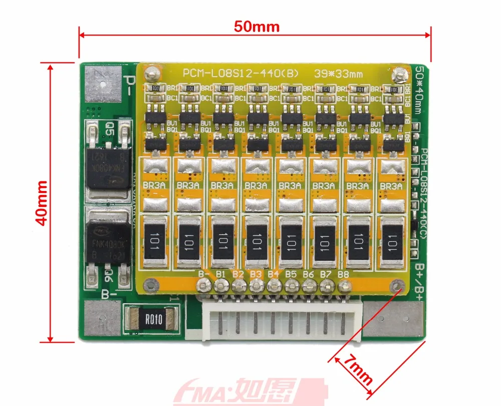 Модуль защитной цепи 5A BMS PCM для 8S 28 8 V 29 6 li ion LiPo батареи 440C|battery protection circuit|pcm bms8v 5a |