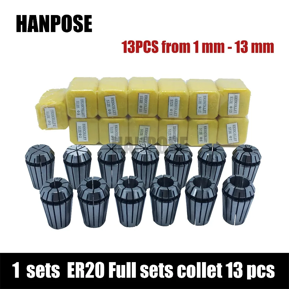 free shipping top standard quality er20 collet set 13 pcs free shipping top standard quality er20 collet set 13 pcs