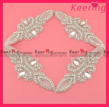 

Sparkling Large Rhinestone Beaded Applique WRA-385
