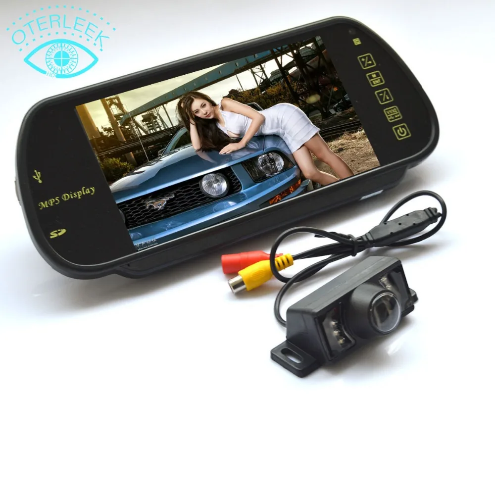 7 &quotTFT LCD MP5 автомобильное зеркало заднего вида с светодиодный подсветкой Ночное