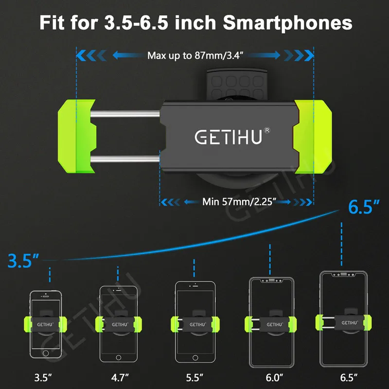 Автомобильный держатель для телефона GETIHU для iPhone X XS Max 8 7 6 samsung с поддержкой 360 градусов, автомобильный держатель для мобильного телефона