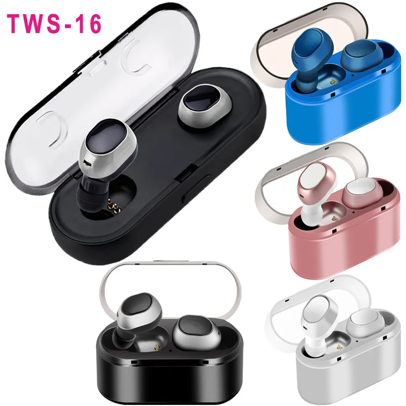 

TWS16 Mini Twins True Wireless Stereo Bluetooth Earphones with charge Box CSR 4.2 Handsfree headset Dual bluetooth Earbuds PK M9