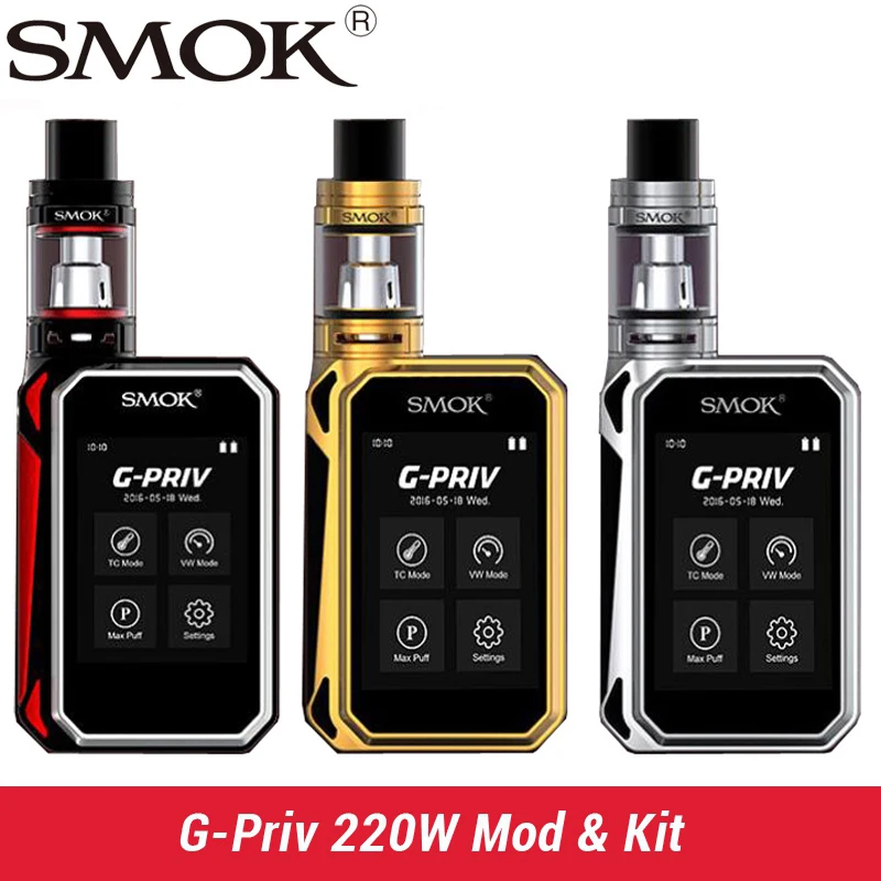 Electronic Cigarette Smok G Priv 220W Touch Screen Kit GPriv G priv 220 Mod Vape 5ML