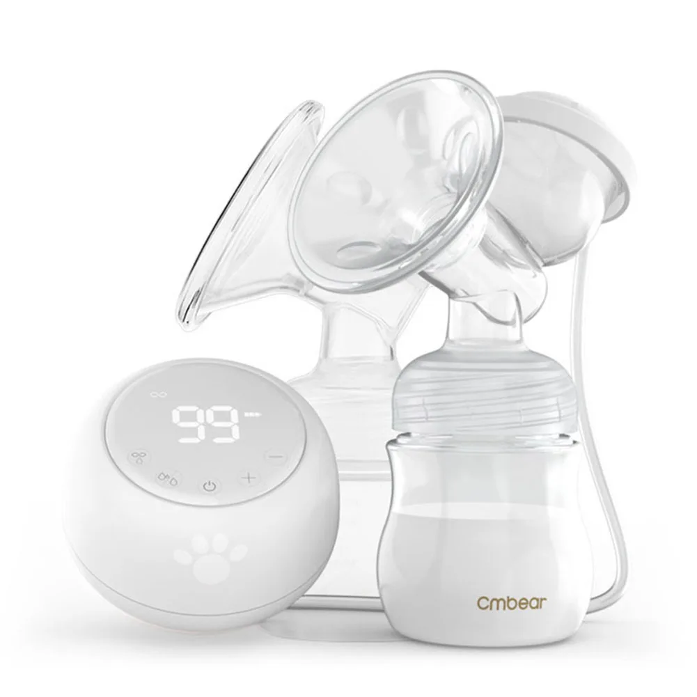 

Electric Breast Pump Breast Bilateral Dual-frequency 9 Gears Adjustment Pump with LED Display FJ88
