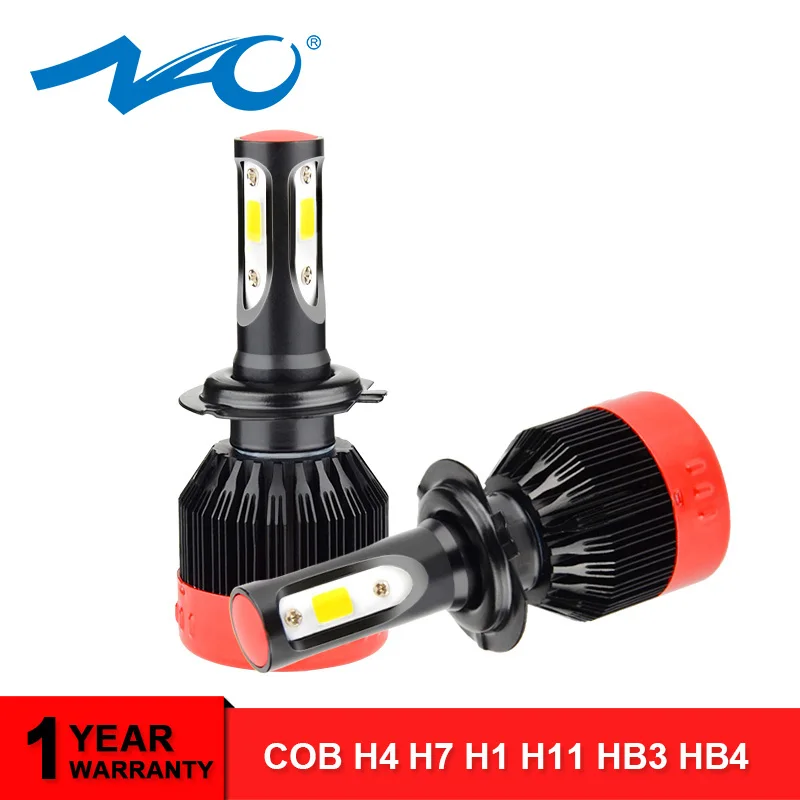 НАО H7 h4 светодиодный головной фонарь 3 стороны 8400lm h11 Светодиодный 12 В hb4