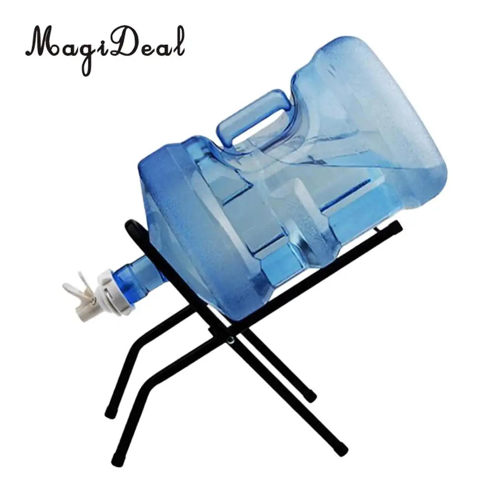 Foldable Water Bottle Cooler Dispenser Stand Nonscrew Rack Holder for 3-5 Gallon