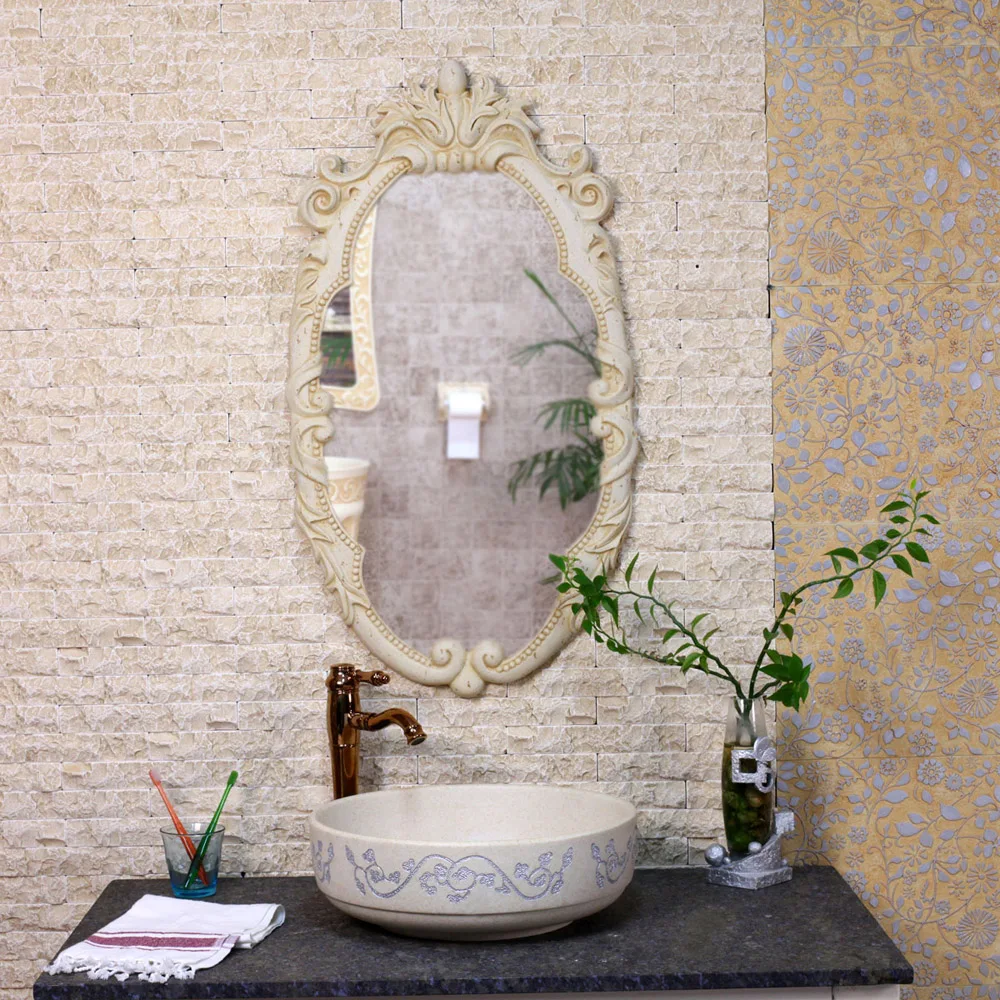 

European-style luxury art pearl mercury mirror frames/art antique decorative beauty mirror