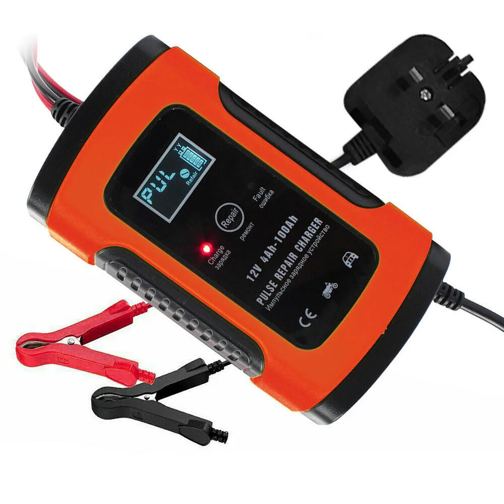 

Universal 12V 6A Car Battery Charger LCD Intelligent Fast Power Charging Automobile Motorcycle AGM GEL WET Lead Acid Battery Cha
