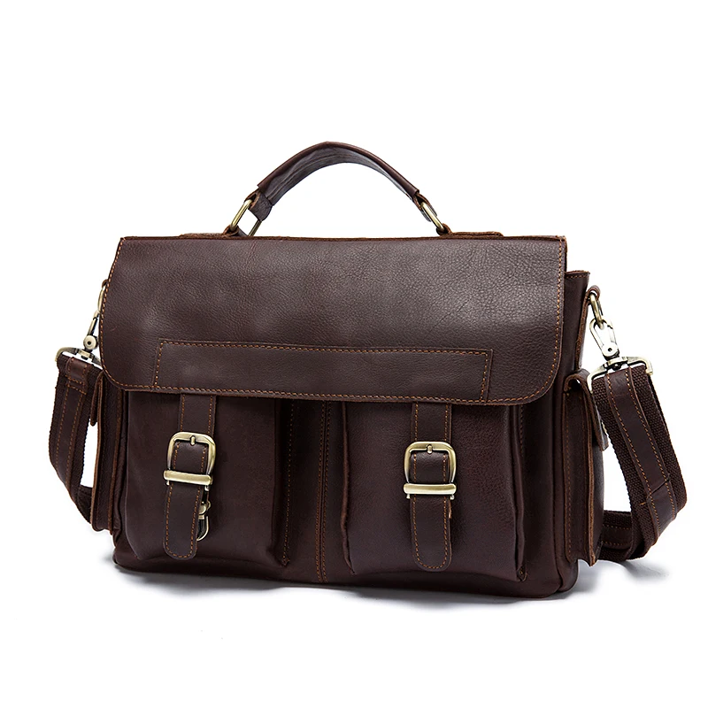 WESTAL الرجال حقيبة حقيقية حقيبة جلدية الرجال حقيبة لاب توب لأغراض العمل رجل Crossbody حقيبة يد جلد حقيقي الرجال أكياس 8408