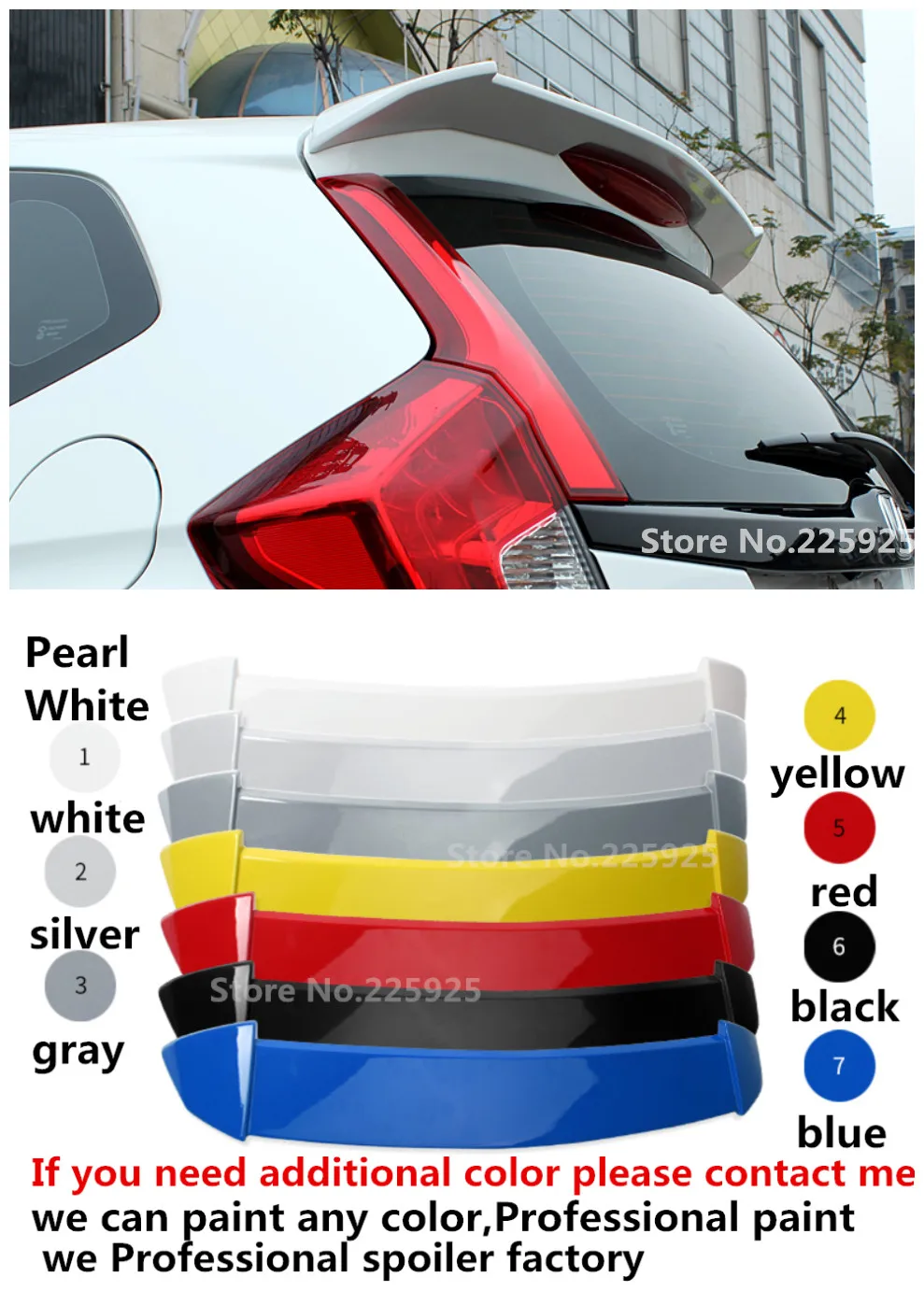 Paint Spoiler Original Factory Style Rear Wing Cover Colour Deflector