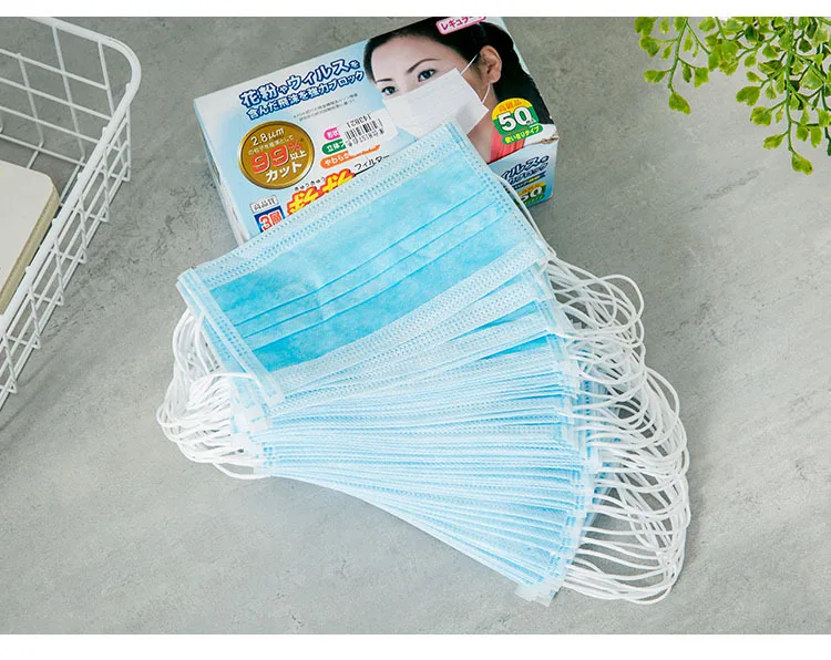 New 50pcs Disposable Earloop Face Mouth Masks 3 Layers Anti-Dust For Surgical Medical Salon