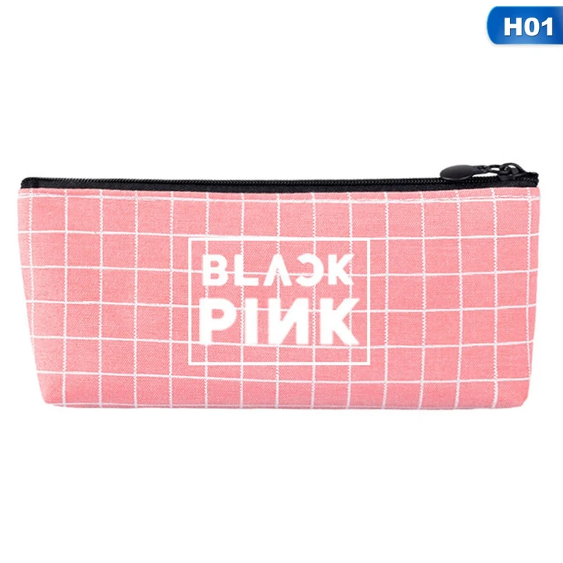 1 шт. каваи мультфильм BLACKPINK Холст Карандаш Чехол для хранения Органайзер ручка сумка вентиляторы канцелярские принадлежности студенческие подарки для детей