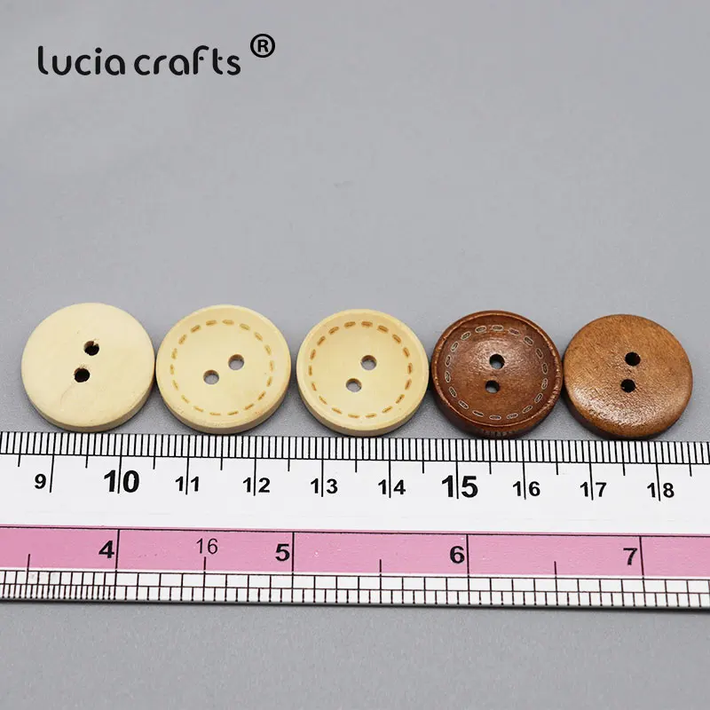 Lucia crafts букет невесты 6 штук в партии 24 шт. 20 мм с 2 отверстиями круглые деревянные пуговицы лазерной маркировки натуральный пуговицы, аксессуары для одежды E0120