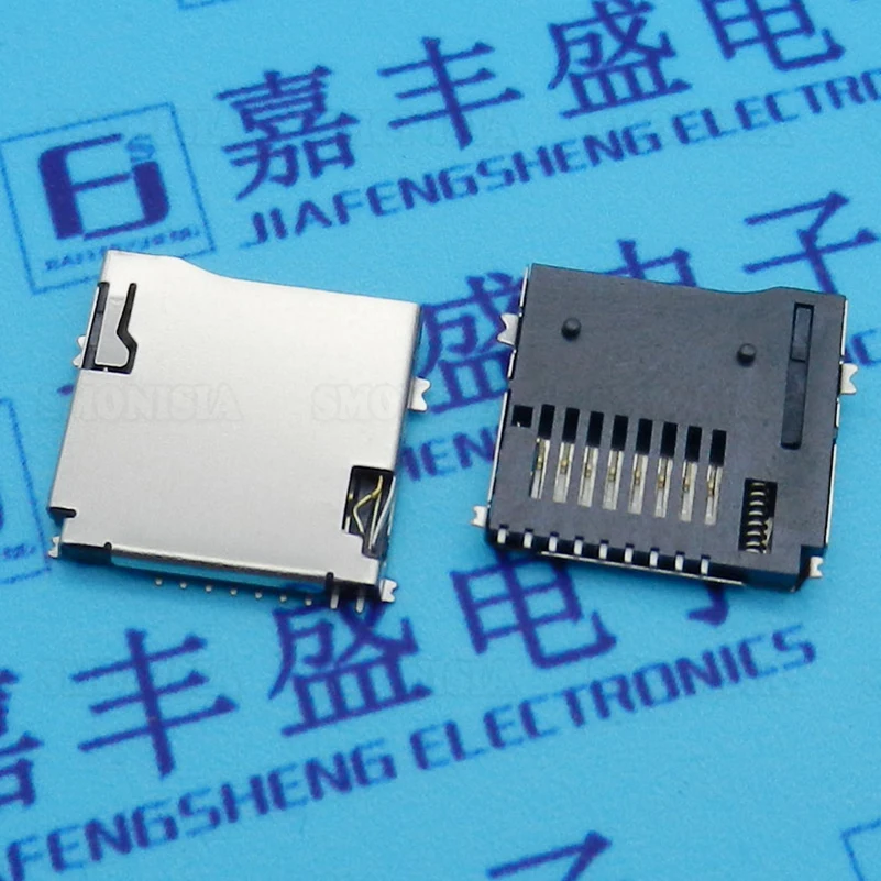 50pcs 1000pcs MICRO SD Card Socket TF Memory Card Connector Self Spring