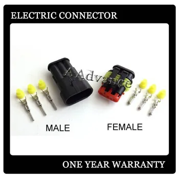 

3 Pin Tyco Electronics AMP Automotive Male And Female Connectors