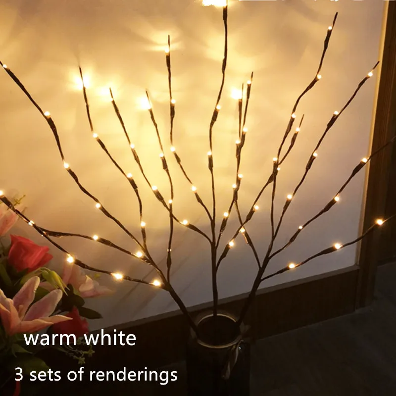 Noel светодиодный светильник "Ветка ивы" Цветочные Огни 20 лампочек рождественские украшения для дома вечерние DIY ремесла на год подарки на Рождество