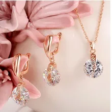 Hesiod, высокое качество, 2 шт./лот, ожерелье, серьги, ювелирный набор, золотой цвет, сплав, круглый кристалл, полые, Женские Ювелирные наборы