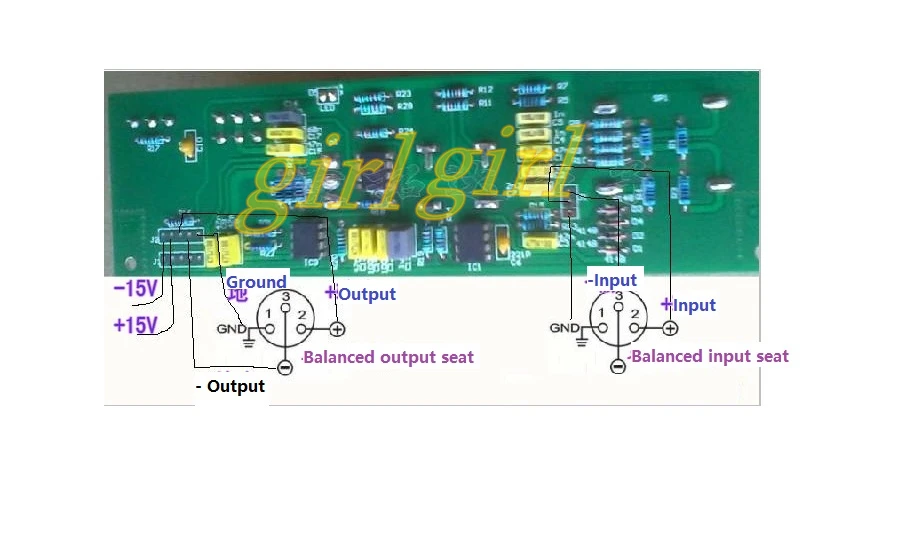 de entrada saída equilibrada e de pré-tom