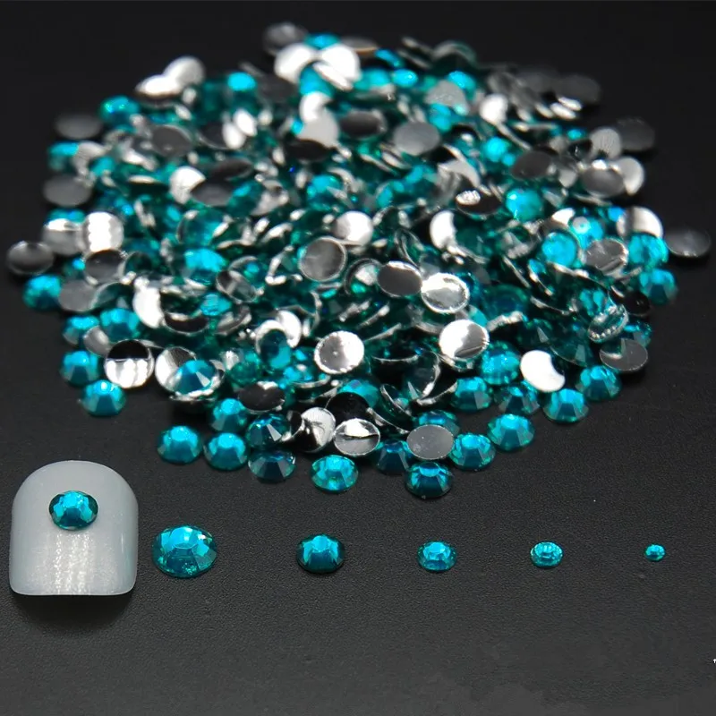 

Mixed Sizes 2000pcs Fashion Shiny Acrylic Nail Art Glitter Charm Blue zircon Rhinestone Nail Tools DIY Beauty Decoration