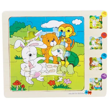 

3D Wooden Preschool Educational Kids Toys for Children Toddler Multilayer 3D Animals Stories Jigsaw Puzzles Boys Girls Infants
