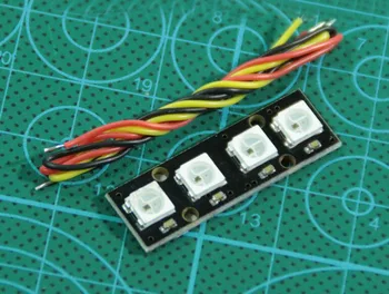 

2pcs/lot 4Bit WS2812B RGB 5050 RGB LED Board Module for FPV Naze32 CC3D Flight Controller