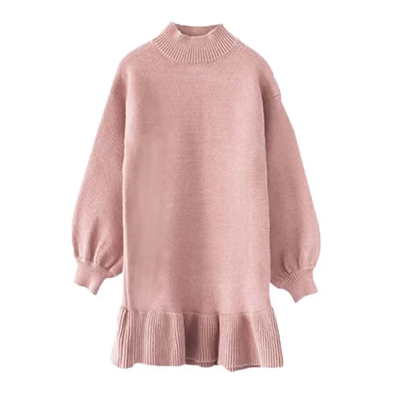 

Toddler Girl Knit Dresses Mermaid Dress For Kids Girls Sweater Dress Autumn Long Sleeve Cotton knitted Wool Sweater Fall Dress