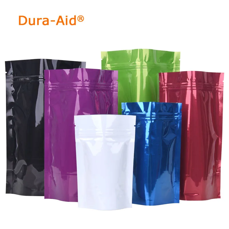 

Dura-Aid 0.16mm Color Aluminum Foil Self-sealing Standing Bag Aluminum-plated Metal Tea Food Sealed Packaging Bag