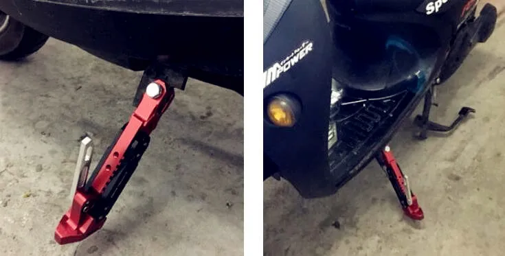 

Motorcycle Stand Lift Pad Kickstand Motorbike Side Stands Plate for Honda Nc700x CB190 Yamaha Cygnus Ducati Monster