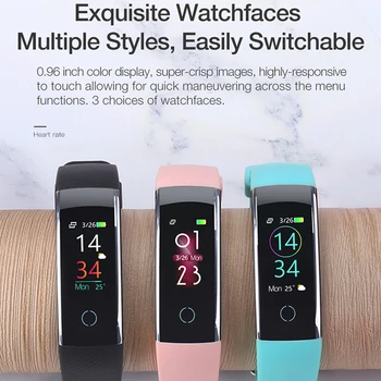 

Exquisite watchfaces multiple styles easily switchable smart bracelet heart rate monitor weather forecast smart band pk mi band