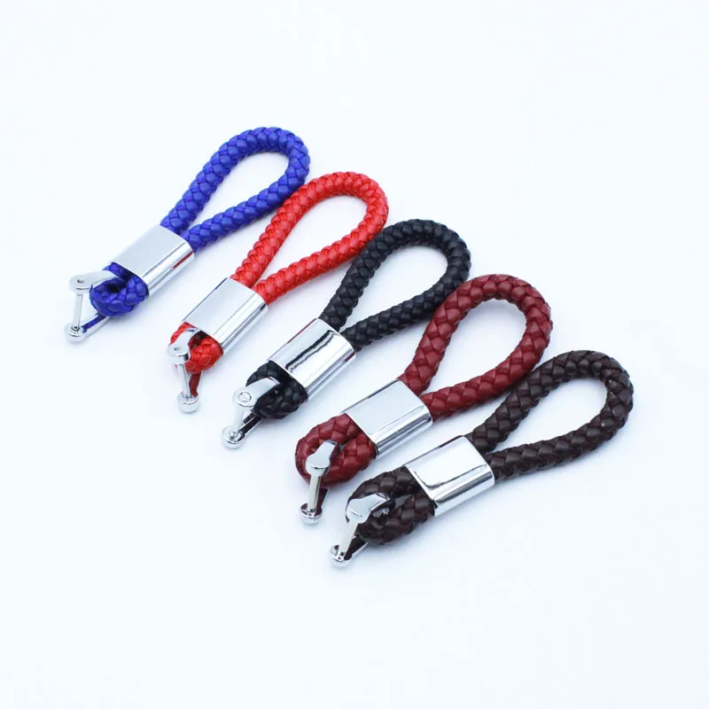 

1Pc for Porsche cayenne macan 911 panamera 997 996 918 Pu Leather Auto Car Remote Braided Key Strap Weave Rope Key Chain Gift