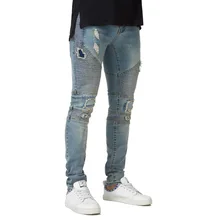 DOMBBFY 2019 brand men hip hop Hole jeans riding motorcycle jeans high quality skinny Stripe jeans Jogger Full Length mens pants DOMBBFY 2019 brand men hip hop Hole jeans riding motorcycle jeans high quality skinny Stripe jeans Jogger Full Length mens pants