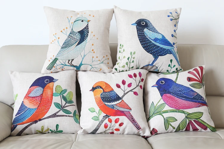 bird throw pillows