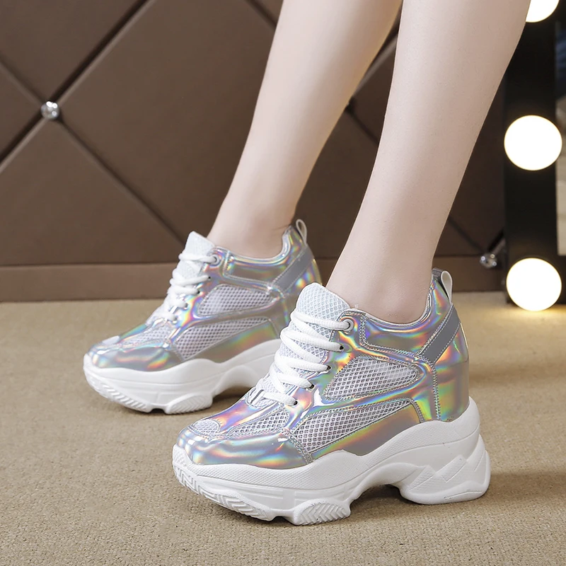 

Kjstyrka 2019 increased mixed colors Fashion breathable women sneakers Vulcanize Female thick sole ladies shoes tenis feminino