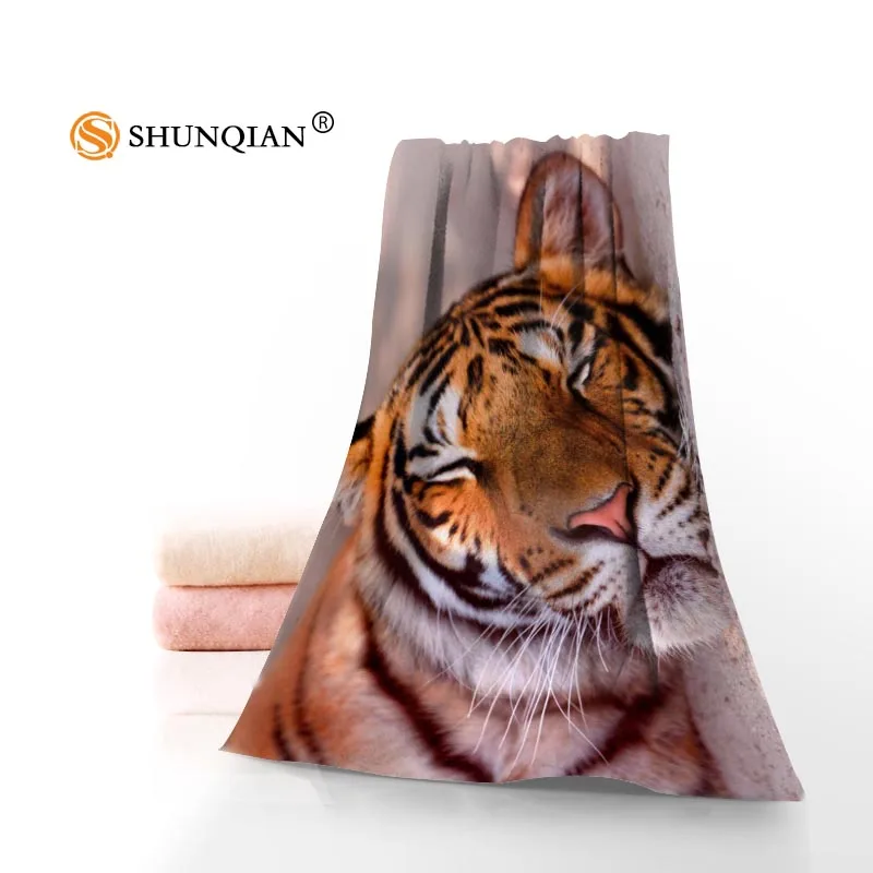 Новое пользовательское животное полотенце с рисунком «Тигр» печатных хлопок лицо/банные полотенца из микрофибры Ткань для детей Мужчины Женщины полотенце для душа s A8.8