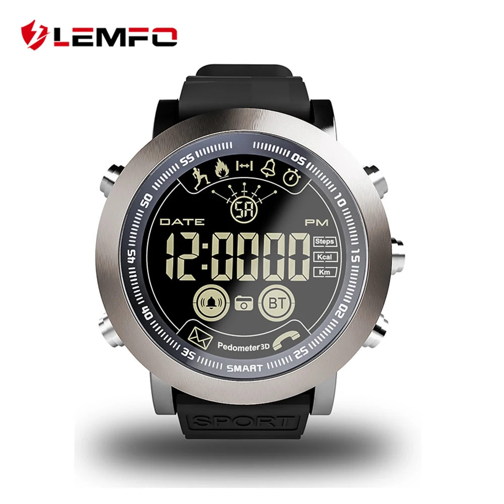 

LEMFO LF23 Smart Watch Men Professional Sport IP68 Waterproof 610Mah Battery 33 Months Long Time Standby Vintage Clock