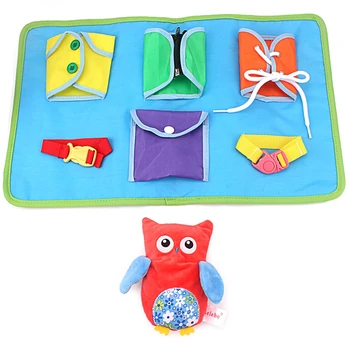 

Baby Montessori Daily Life Toy Buckle Button Tie Shoelaces Vocal Learning Dress Toys Early Teaching Kindergarten Teaching Aids