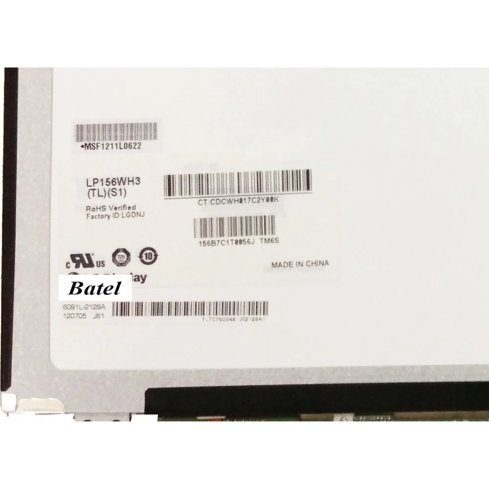 LP156WH3 (TL)(S1) TL S1 новый ноутбук 15 6 дюймов WXGA глянцевый тонкий светодиодный ЖК-экран Φ