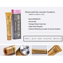 2 pcs Original Dermacol cartilha base corrector consealer tatoo rosto fundação corretivo creme base de maquiagem contour palette 30g