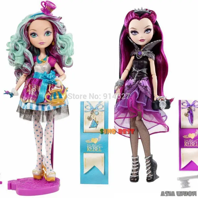 original ever after high raven queen madeline hatter dolls for