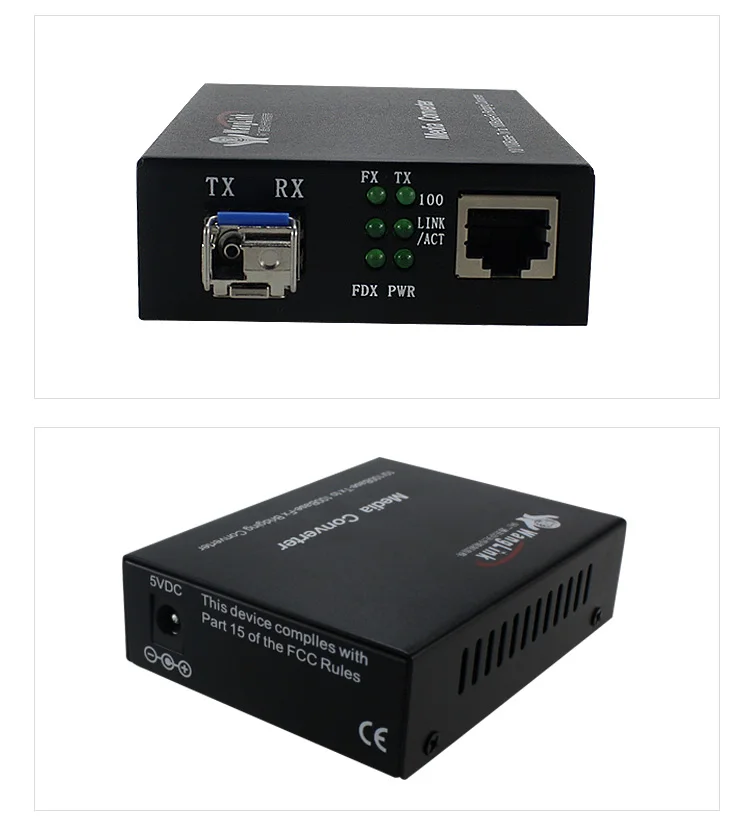 1 пара 10/100 м один режим 1310nm/1550nm 20 Одиночное Волокно разъем LC Ethernet Media Converter трансивер LC