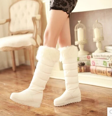 

2016 winter fashion new large size customized sets of 40-42 feet plush lovely lady boots Gaotong round