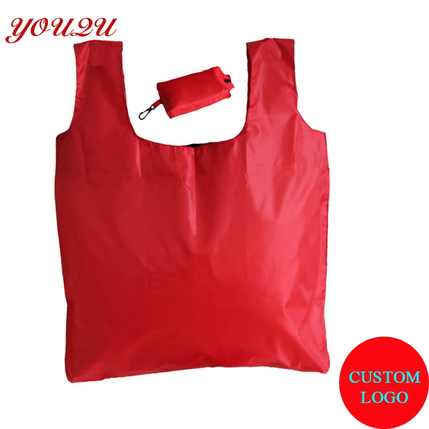 Custom polyester foldable shopping bag, 210d polyester foldable bag, foldable polyester tote bag ...