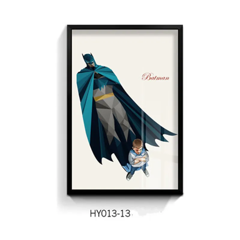 

The Avengers Batman Black Panther Cartoon Wall Paintings Green Lantern Wall Decor Bedroom Home Morden Decor Living Room M1022