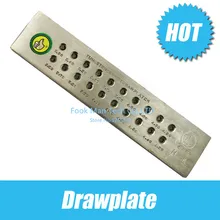 С круглой формы карбида вольфрама днище, 1,10-3,00 мм, и 3,10-5,00 мм, 20 отверстий, тонкость штампов, золото