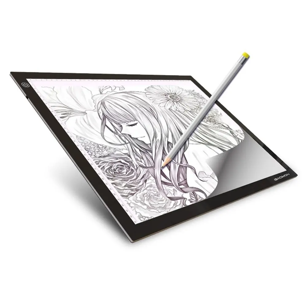 

A3 Portable LED Drawing Board Eyesight Protection Touch Dimmable Tracing Table